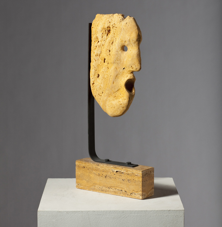 Die Überaschung / persischer Travertin / 50x30x15 cm